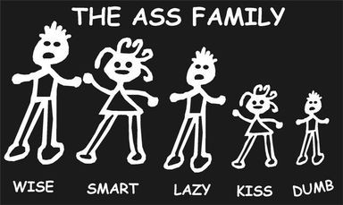 The Ass Family Bumper Stickers Printing