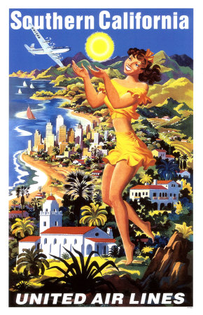 United Airlines Southern California Poster